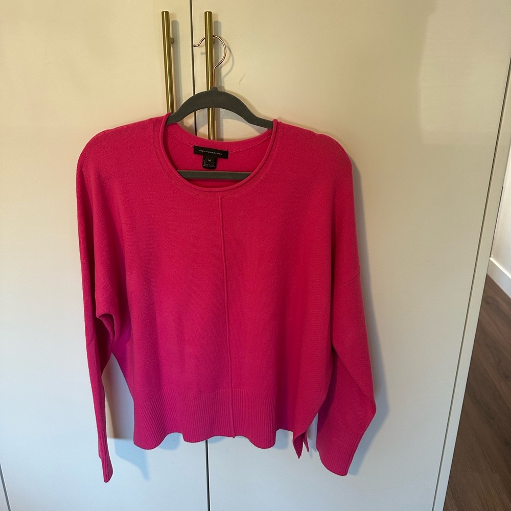 French Connection Women's Pink Sweater - Picture 4 of 7